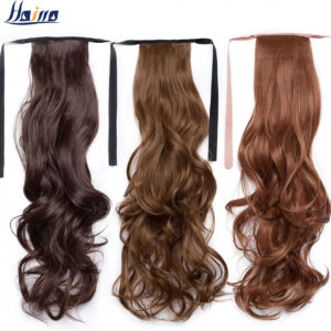 Synthetic Hair Fiber Heat-Resistant Straight Hair With Ponytail