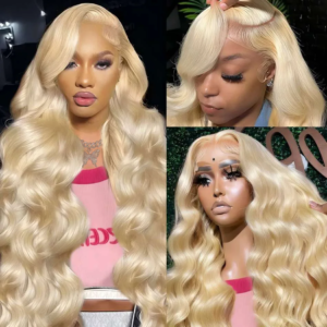 613 Hd Lace Frontal Wig Body Wave Human Hair Wigs Brazilian 220 Density Pre Plucked Blonde transparent Lace Front Wig 30 Inch
