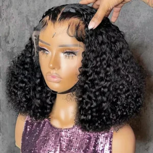 Short Bob Wigs Water Curly 13x4 13x6 Deep Wave HD Lace Frontal Wig For Women 250% Brazilian Ready to Go Glueless Human Hair Wigs