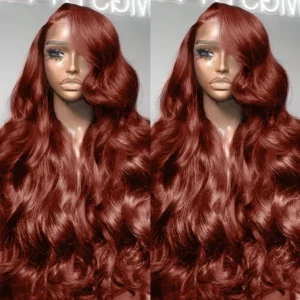 30 Inch Reddish Brown 13X6 13x4 Transparent Lace Frontal Wig Human Hair For Women Brazilian Body Wave Lace Front Wig Pre Plucked