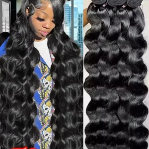 40 50 Inch Body Wave Bundles 100% Brazilian Human Hair 16A 4 5 Bundle Black Remy Raw Virgin Human Hair Double Bundles Extensions